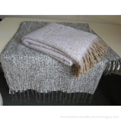 Hf0795 Fake Mohair Woven Throw (HF0795)